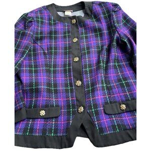 Vintage Tina Barrie Women’s Size 16 Jacket Blazer Purple Classic 80s USA Made